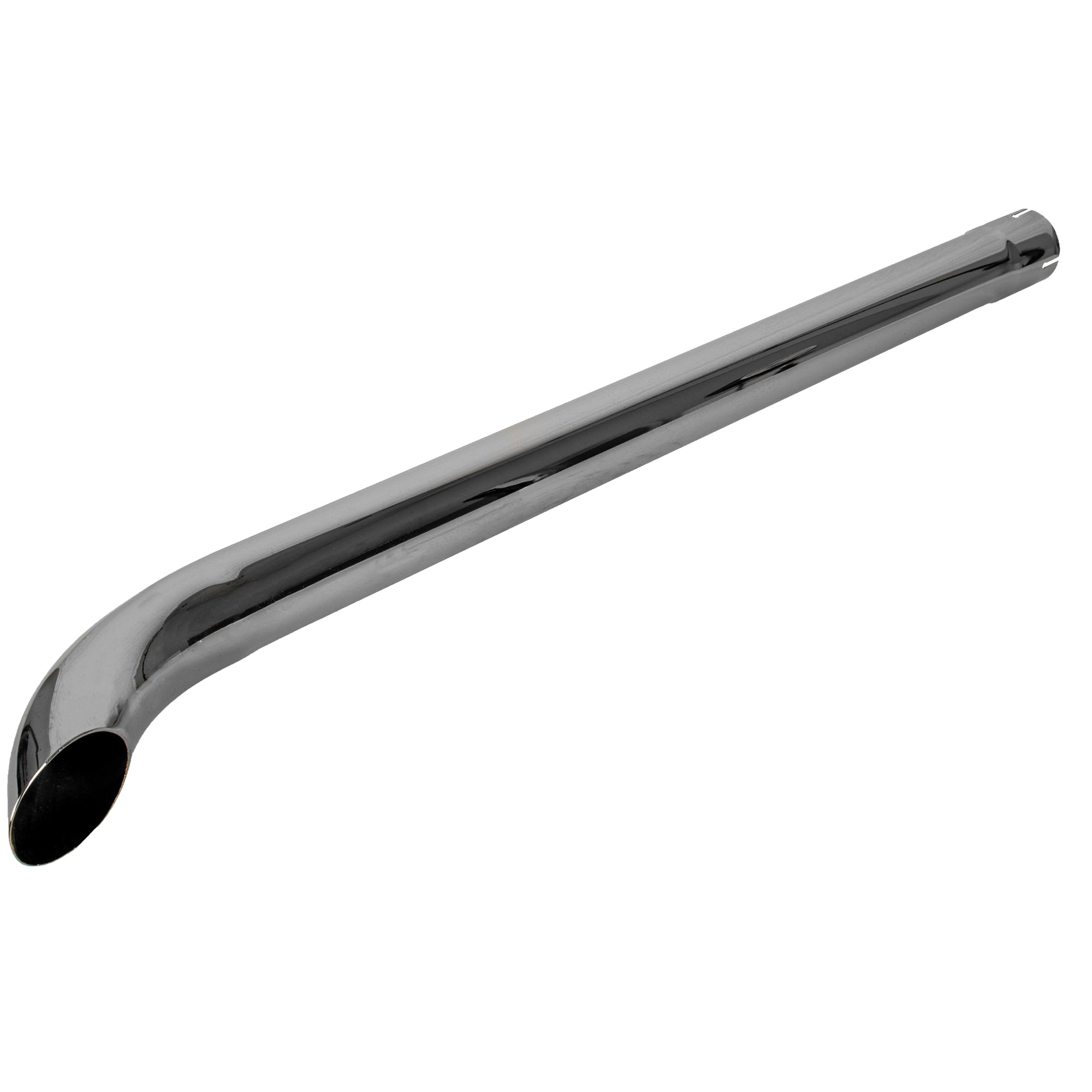 Exhaust Pipe Stack Replacement UNIVERSAL - 2-1/2" x 42" Curved Chrome