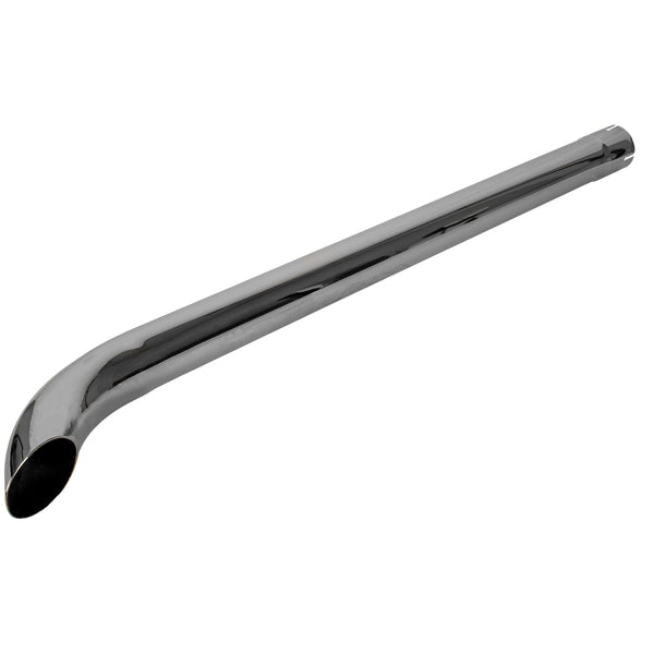 Exhaust Pipe Stack Replacement UNIVERSAL - 2-1/2" x 42" Curved Chrome