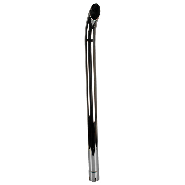 Exhaust Pipe Stack Replacement UNIVERSAL - 2-1/2" x 42" Curved Chrome