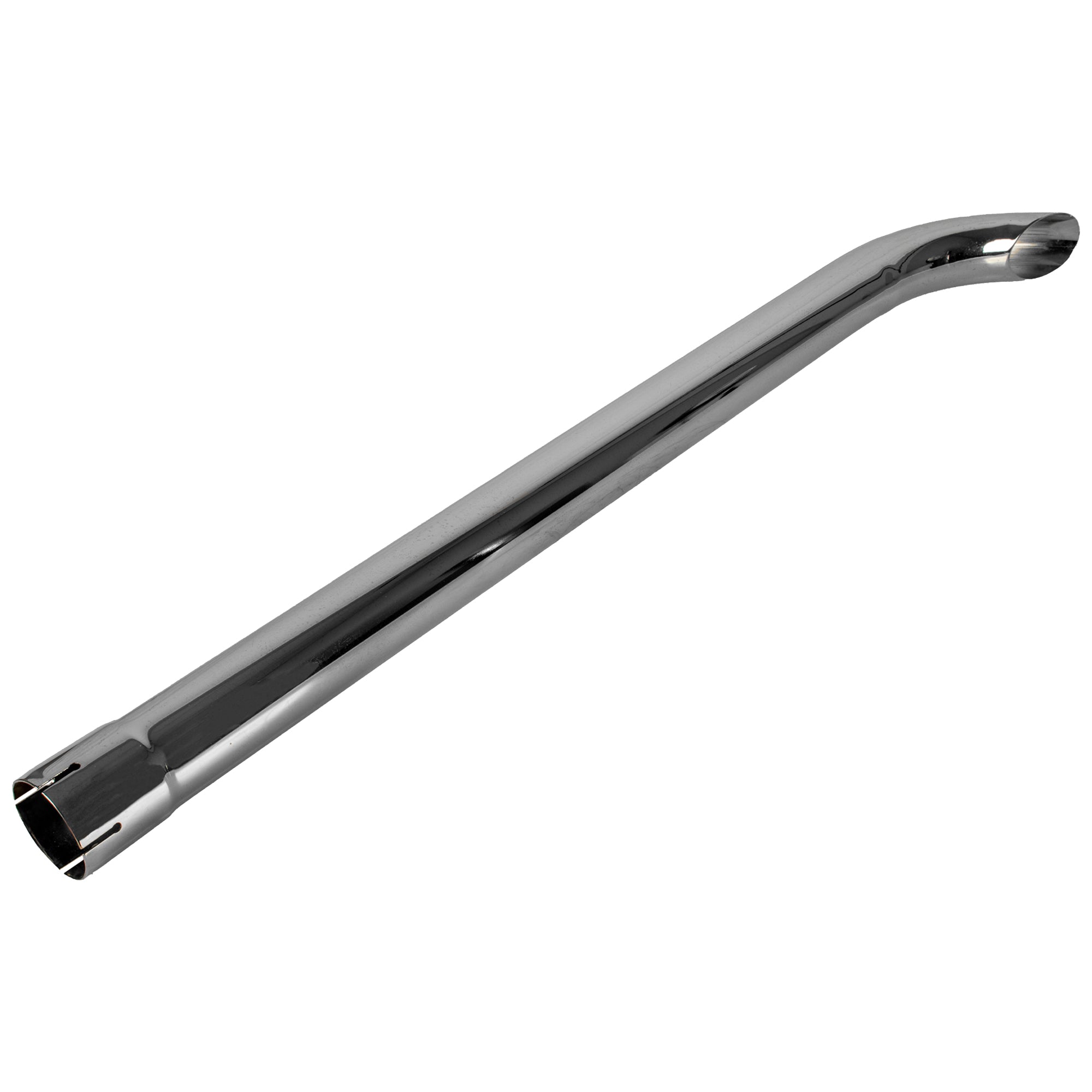 Exhaust Pipe Stack Replacement UNIVERSAL - 2-1/2" x 42" Curved Chrome