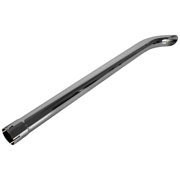 Exhaust Pipe Stack Replacement UNIVERSAL - 2-1/2" x 42" Curved Chrome