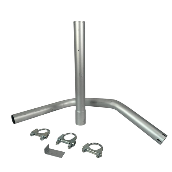 Silver Exhaust Stack Pipe Kit Fits FORD 501 700 900 901 4000 1-5/8" x 1-3/4"