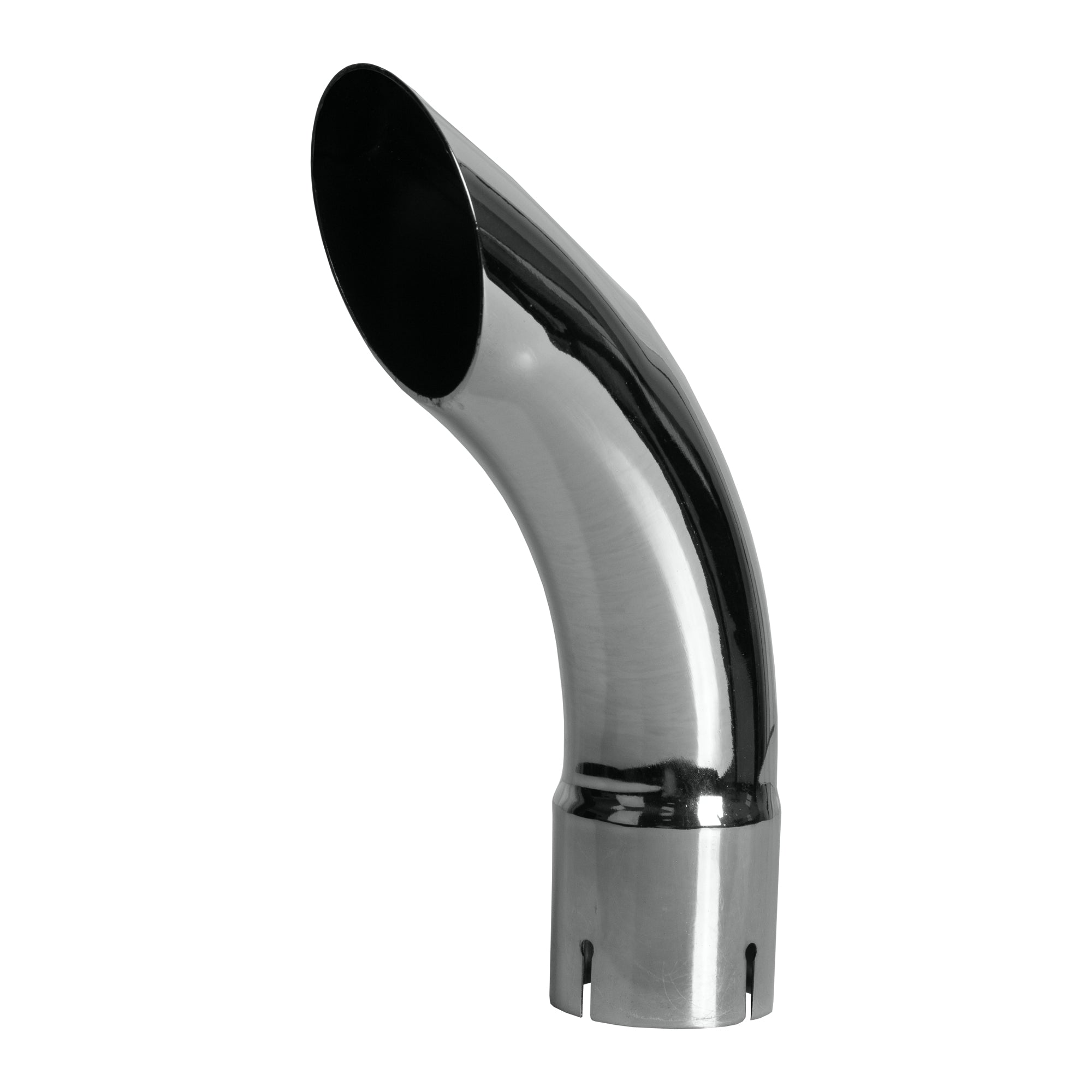Exhaust Pipe Replacement for UNIVERSAL 2-3/4" x 12", Curved Chrome