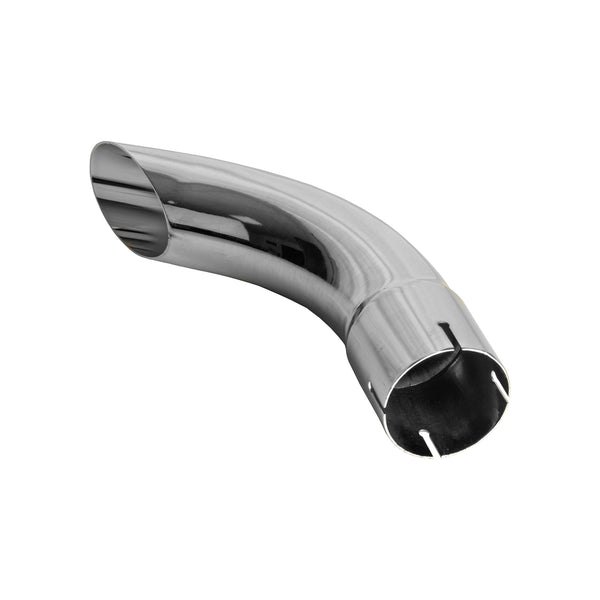 Exhaust Pipe Replacement for UNIVERSAL 2-3/4" x 12", Curved Chrome