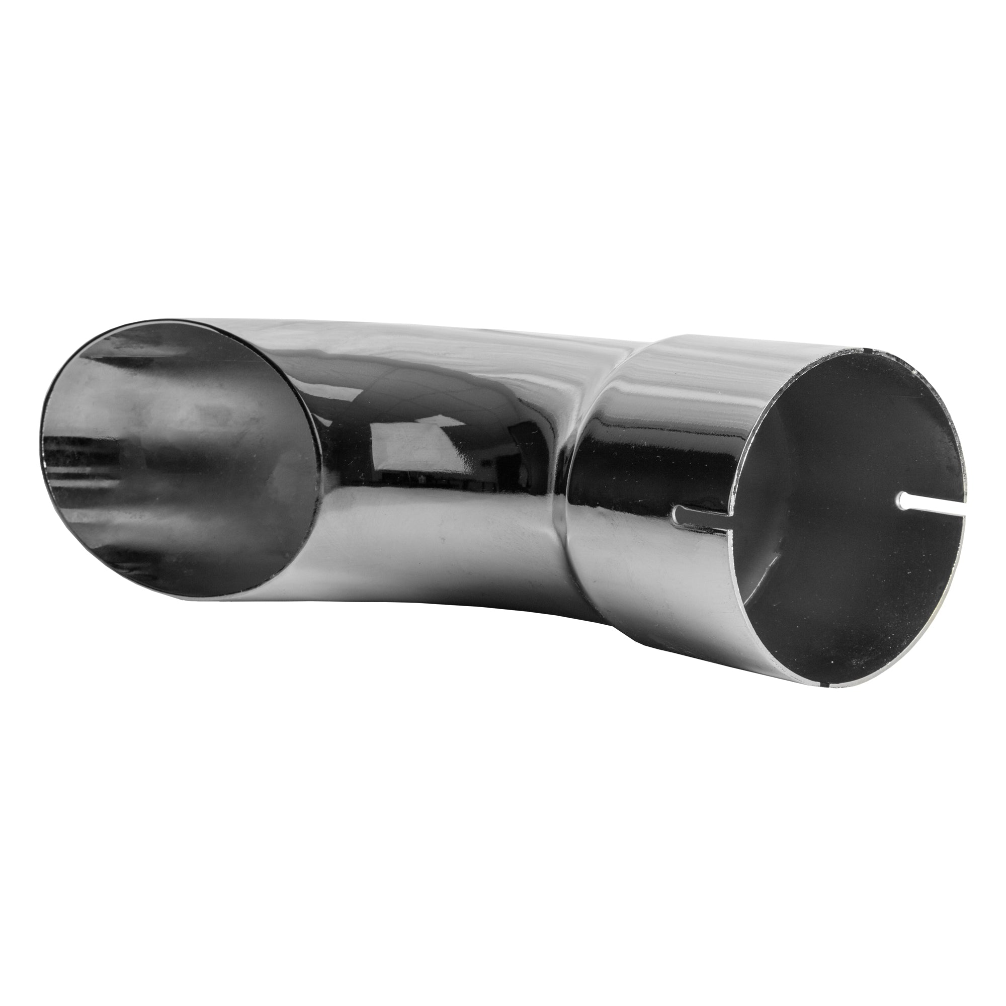 4" x 12" Curved End Pipe Exhaust Stack Chrome Replacement for UNIVERSAL