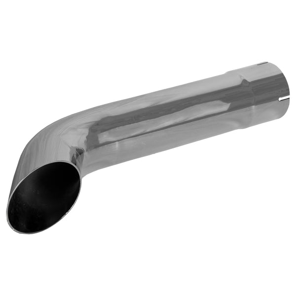 Exhaust Stack Pipe Replacement for UNIVERSAL  - 4" x 24", Curved Chrome
