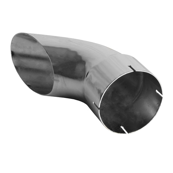 Exhaust Stack Pipe Replacement for Universal   5" x 12", Curved Chrome