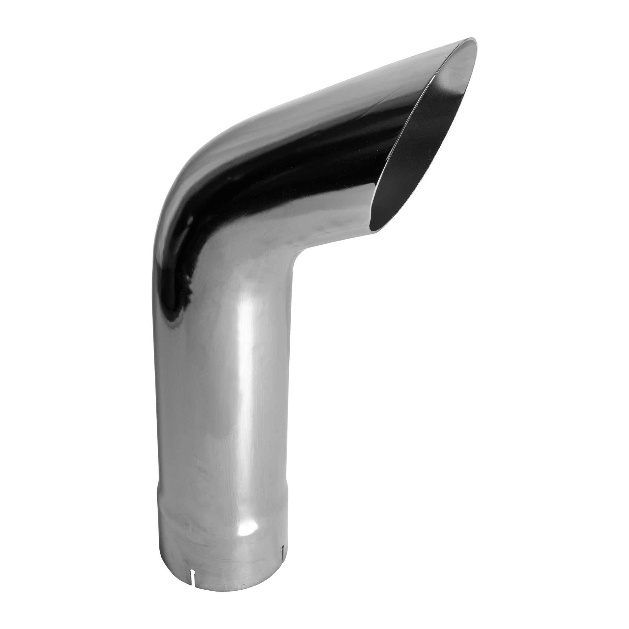 Exhaust Stack Pipe Replacement for Universal 5" x 24", Curved Chrome