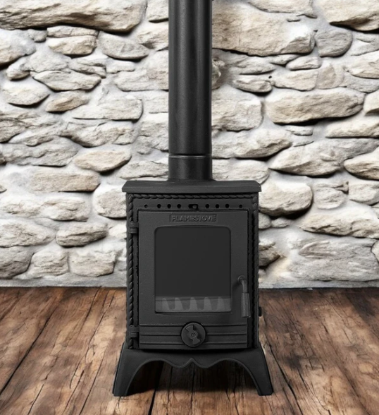Minor Lux Cast Stove Burning Wood Iron Fireplace Retro Style For Cozy Home