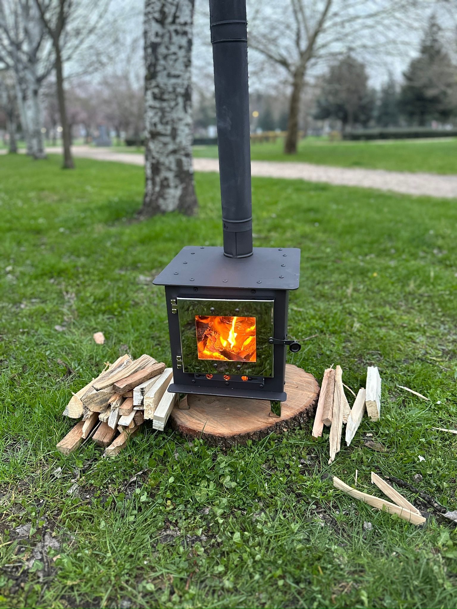 Camping Stove Fireplace Stove Burning Home Decor Warmth Luxury Design