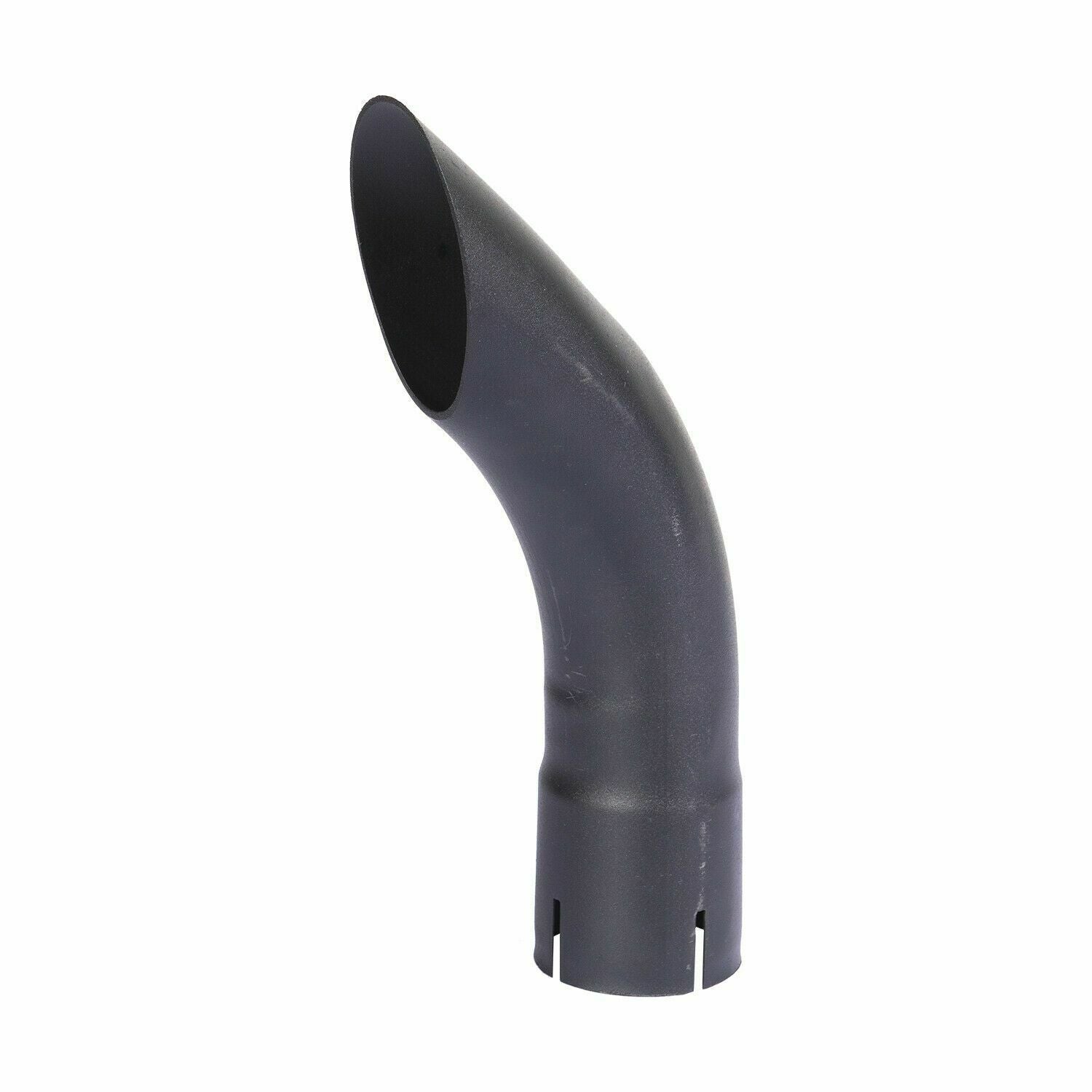Exhaust Stack Pipe   2-1/2" x 12" Curved Black