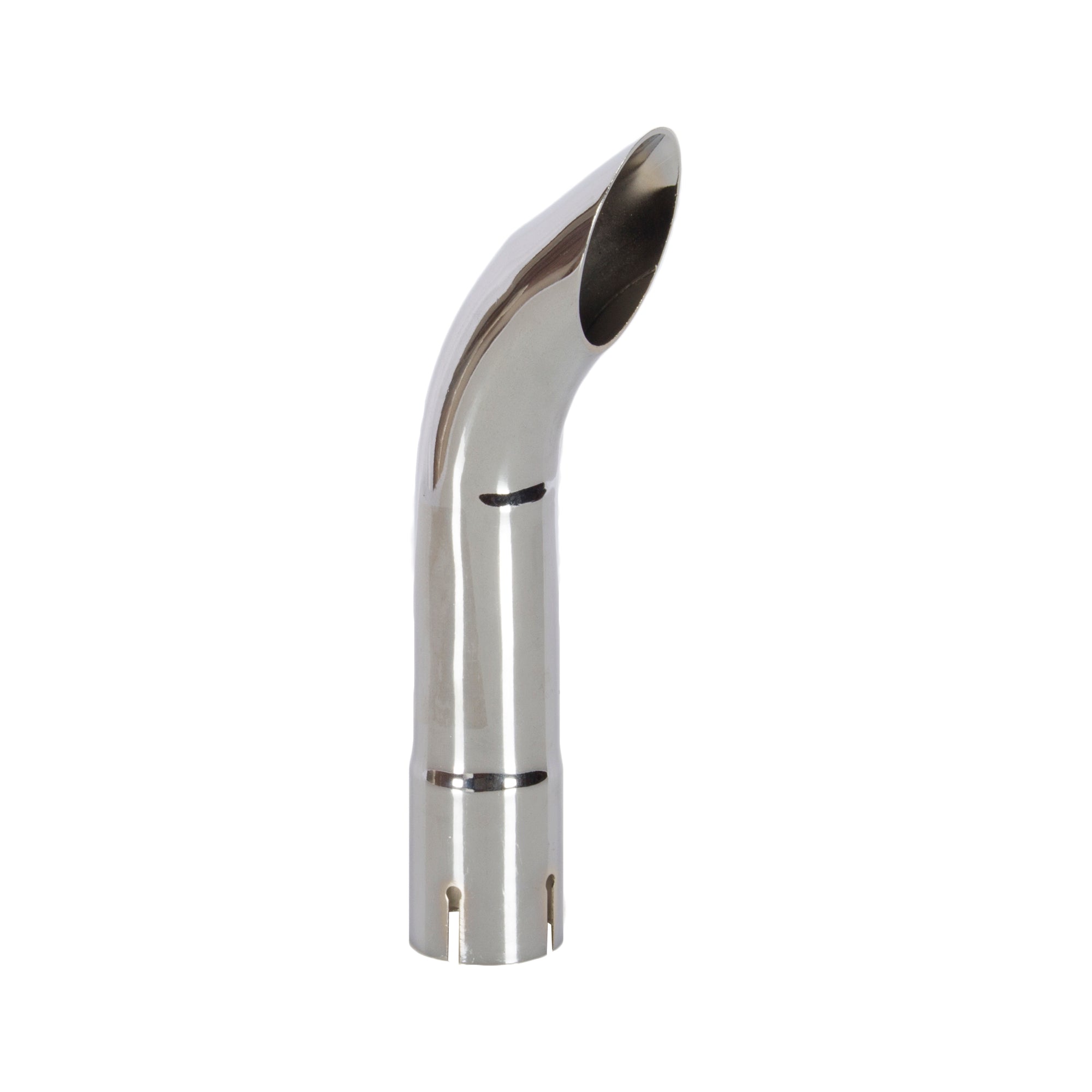 Exhaust Stack Pipe   2" x 12" Curved Chrome
